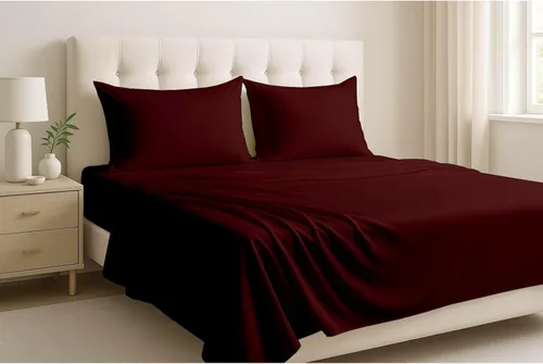 Cottingon Juego de sábanas de 4 piezas extra profundas de 100 % algodón, ropa de cama suave y de lujo que se adapta a bolsillos extra profundos de