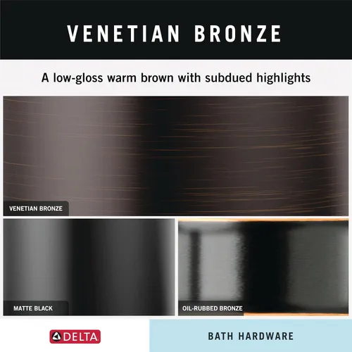 Miniatura 3 de DELTA FAUCET Rubber Limited 76435-RB Ashlyn - Accesorio de baño con gancho doble para toallas en bronce veneciano
