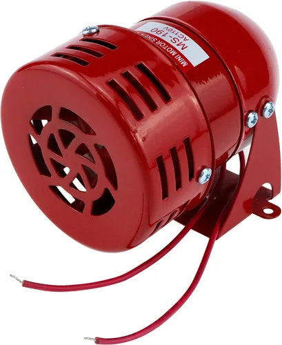 Motor Siren Red - 1 unidad CA 110 V 114 dB, motor eléctrico industrial, sirena accionada por alarma, timbre de sonido para el hogar, industrias,