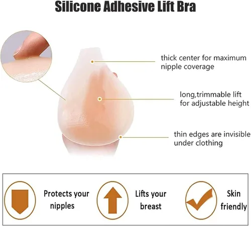 Miniatura 3 de Sujetador invisible levantado, sujetador adhesivo de silicona, cinta adhesiva de silicona oculta con correa, brasier Invisilift para pechos grandes
