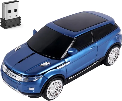 Miniatura 11 de Ratón inalámbrico lindo ratón de coche, portátil compacto novedoso, divertido ratón USB para laptop, computadora, tableta, MacBook, niños, niñas
