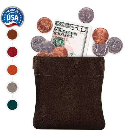 Miniatura 71 de Monedero clásico a presión, de cuero, para hombre de Nabobb, negro
