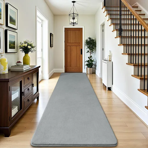 Miniatura 28 de Amearea Alfombras Modernas de Área para Dormitorio Sala de Estar, 4x6 Pies Gris Alfombra de Espuma Viscoelástica Engrosada, Alfombras Mullidas