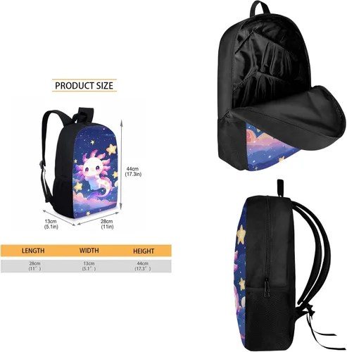 Miniatura 27 de HUGS IDEA Juego de 3 bolsas escolares con aislamiento térmico para el almuerzo, estuche para lápices