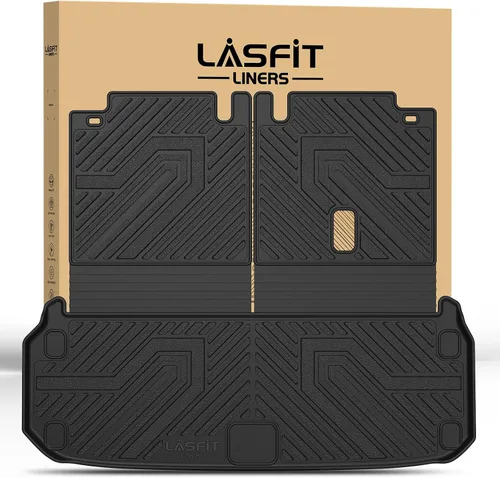 Miniatura 31 de LASFIT Alfombrillas de carga para Kia K4 2025, TPE para todo tipo de clima, ajuste personalizado, tapetes de maletero de automóvil, forros de carga