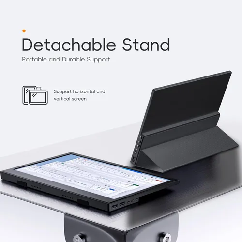 Miniatura 2 de JUSTTHINK Monitor portátil para laptop, 11.6", 1080P, pantalla LCD, 60Hz, montaje en pared y soporte de escritorio, conexión HDMI/USB-C, ligero