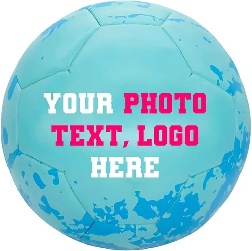 Miniatura 8 de Balón de fútbol personalizado – Nombre, foto, número o logotipo – Pelota de partido y entrenamiento de tamaño oficial 5 – Pelota de regalo de cuero
