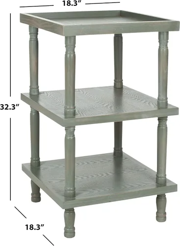 Miniatura 2 de SAFAVIEH American Homes Collection Esmeralda Shady - Mesa auxiliar blanca