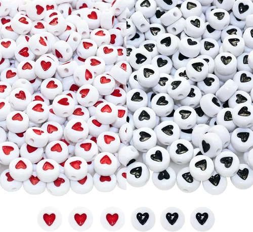 Miniatura 9 de Amaney - 500 cuentas redondas de acrílico blanco de 0.236 x 0.157 pulgadas (0.276 x 0.157 in), cuentas redondas de plástico sueltas para hacer
