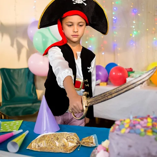 Miniatura 5 de Epakh Bolsas de violonchelo para fiesta pirata, mapa del tesoro y bolsas temáticas de isla con lazos dorados para fiestas de cumpleaños