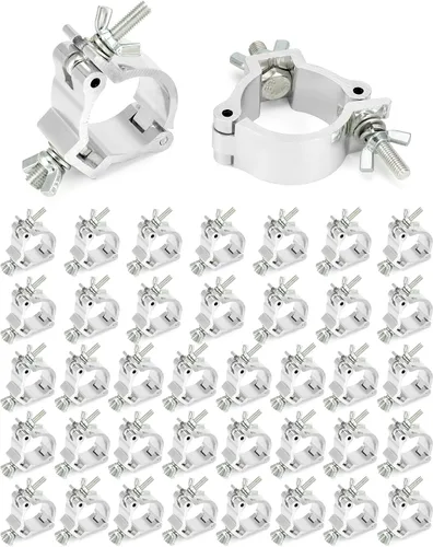 Miniatura 8 de QWORK Abrazadera de luz de escenario, paquete de 20 abrazaderas de iluminación de aleación de aluminio de alta resistencia de 2 pulgadas, capacidad