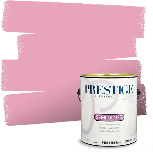 Miniatura 57 de Prestige Paints E100-T-SW6591 Pintura exterior e imprimación en uno, 1 galón, plano, combinación comparable de Sherwin Williams Amaryllis, 1 galón