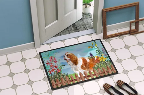 Miniatura 4 de Caroline's Treasures CK1225JMAT Cavalier Spaniel Spring Felpudo de 24 x 36 pulgadas para puerta delantera, alfombras interiores y exteriores