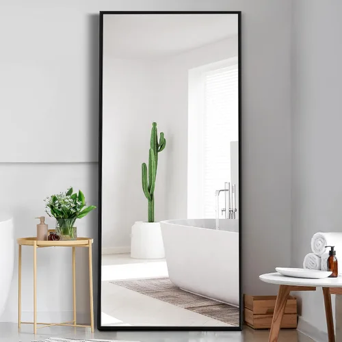 Miniatura 25 de Dolonm Espejo de longitud completa de 65 x 22 pulgadas, espejo de pie de diseño moderno, espejo de cuerpo completo para sala de estar, dormitorio