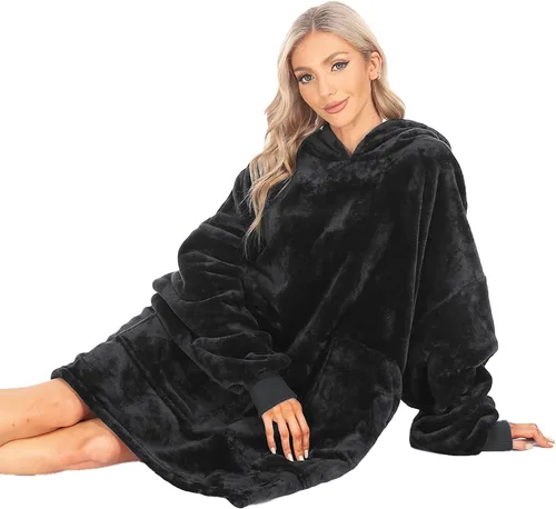 Miniatura 7 de Kipswiza Blanket Hoodie - Wearable Blankets Oversized Cozy Flannel Sweatshirt Blanket as Gifts for Adult Women Men