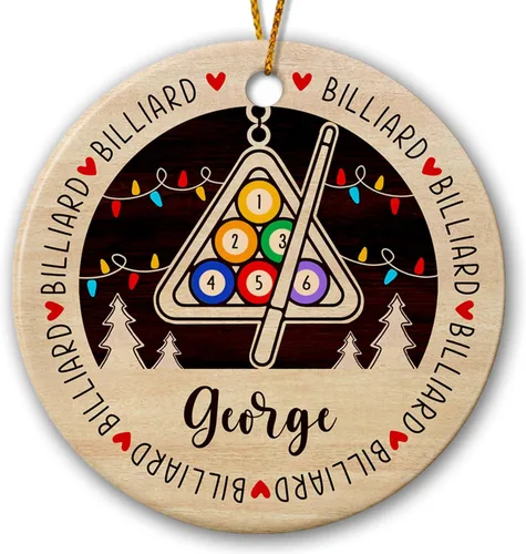 Miniatura 10 de Adorno de golf personalizado, adorno de árbol de Navidad de golfista, regalo de recuerdo, adorno de cerámica de Navidad para golfista, adorno