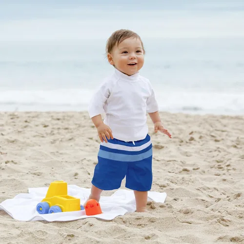 Miniatura 4 de i play. by green sprouts - Shorts de baño para niños con pañal de natación reutilizable integrado