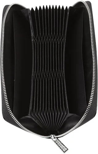 Miniatura 3 de Cynure Cartera grande de cuero con cierre RFID para mujer, 36 ranuras