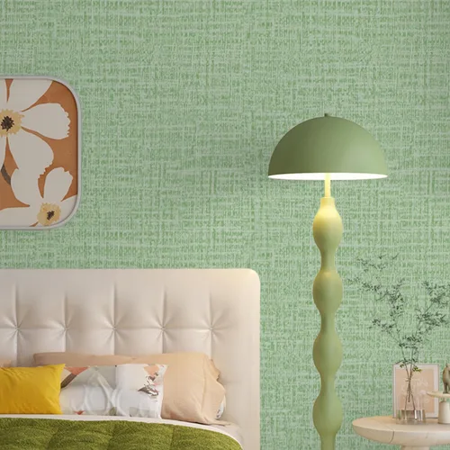 Miniatura 3 de TANONE Papel de Contacto Despegar y Pegar (15.8in x 197in), Papel Tapiz de Tela de Hierba Autoadhesivo Removible, Papel de Pared de Tela de Lino