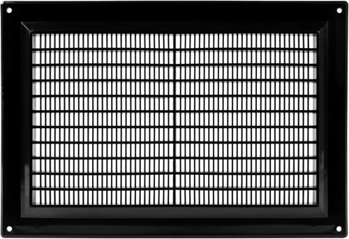 Miniatura 8 de Cubierta de ventilación negra de 5 x 12 pulgadas (exterior), rejilla de ventilación de plástico con malla protectora, cubierta de ventilación