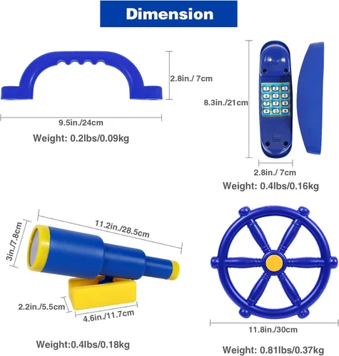 Miniatura 2 de Accesorios de juegos RedSwing para exteriores, juego de equipo de parque infantil para casa de juegos en el patio trasero, accesorios