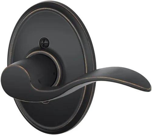 Miniatura 41 de SCHLAGE - Manija de puerta Accent con cerradura de paso libre para pasillo y armario en bronce antiguo - F10 ACC 716 Bronce Envejecido
