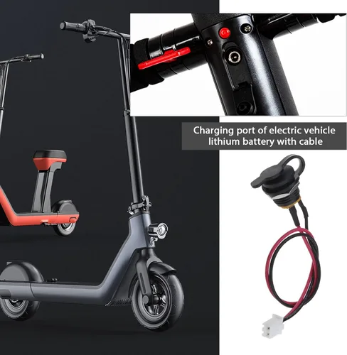 Miniatura 2 de The Lord of the Tools Puerto de carga eléctrica para bicicleta, 2 unidades, repuesto para bicicleta eléctrica, scooter, puerto CC de carga