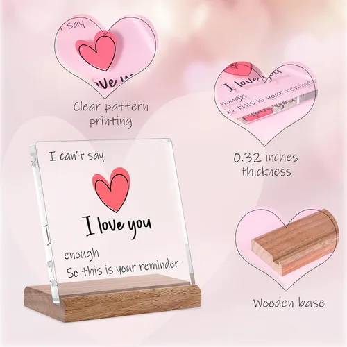 Miniatura 5 de FreeJac Regalos para él y ella, regalos para el día de San Valentín para novia, esposa, Navidad, cumpleaños, boda, aniversario, recuerdo, placa