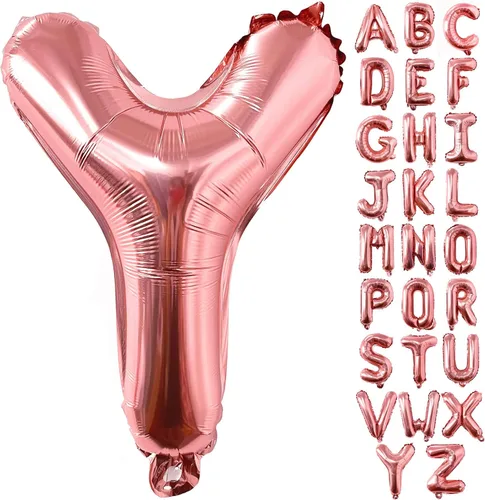 Lovoir Globos grandes de 40 pulgadas con letras Y de oro rosa de gran tamaño, globo de helio de aluminio de Mylar para decoración de fiesta de Letra