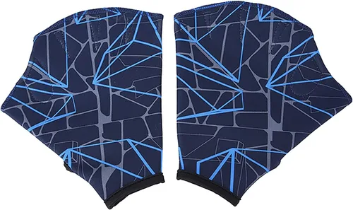 Miniatura 2 de Guantes de natación acuáticos, guantes de malla para natación, entrenamiento, fitness, resistencia al agua, aletas de mano con dedos y muñeca