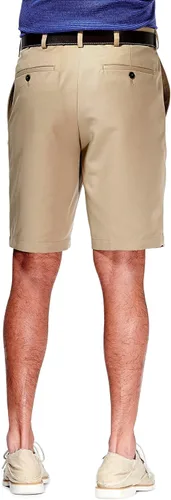 Miniatura 3 de Haggar Cool 18 Classic Fit Flat Front Expandible Cintura Corta para Hombre (tallas regulares y grandes y altas)