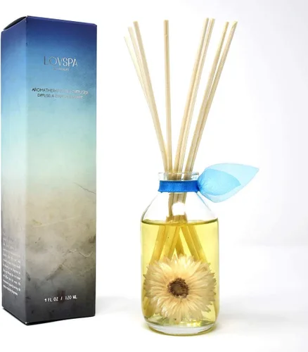 Miniatura 25 de Set de difusor de cañas, difusor de aceite perfumado con aroma a ámbar romántico y varillas, accesorios de fragancia para el hogar para decorar