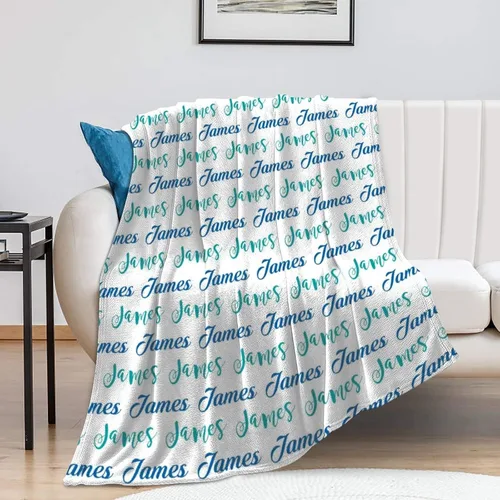 Miniatura 5 de Mantas de bebé personalizadas con nombre para niños, manta personalizada con nombre para bebés, recién nacidos y niños