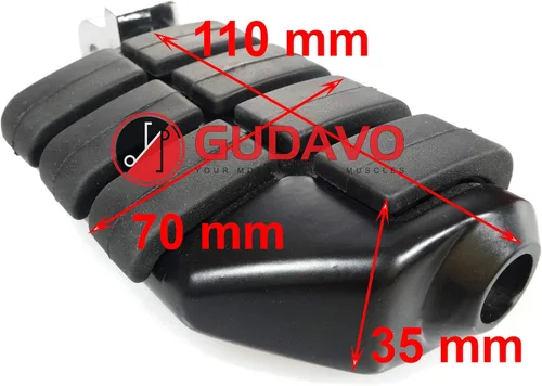 Miniatura 2 de Piernas delanteras o traseras de aluminio para motocicleta, pedal negro con soportes para Victory All Hammer (delantero (para piloto), estilo: 2