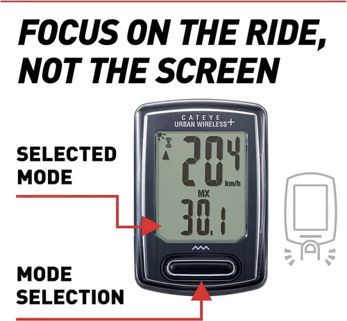 Miniatura 3 de CATEYE Urban Wireless Bike Computer – Analog Speedometer & Odometer with Calorie Tracking, FlexTight™ Mount, Auto Start/Stop, Programmable Odometer