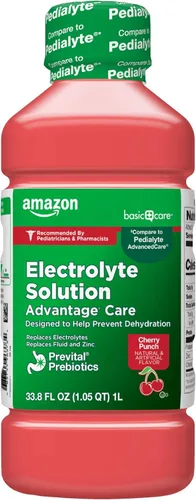 Miniatura 19 de Amazon Basic Care Solución de electrolitos, fruta mixta, diseñada para prevenir la deshidratación, reemplaza a electrolitos, líquidos y zinc, 33.8