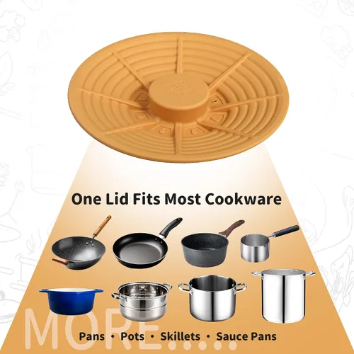 Miniatura 7 de Tapa universal de silicona para cuencos y ollas pequeñas, silicona de grado alimenticio, sin BPA, cubierta para microondas, protector