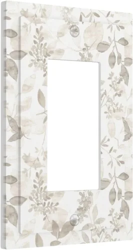 Miniatura 76 de Placa Decorativa de Pared Beige Boho de Mediados de Siglo Sol Abstracto 1-Gang Retro Años 70 Arte Geométrico Moderno con Arco Eléctrico Interruptor