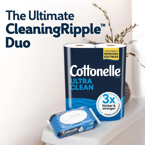 Miniatura 7 de Papel higiénico Cottonelle Ultra Clean, 9 Mega Rolls = 36 Regular Rolls, el empaque puede variar