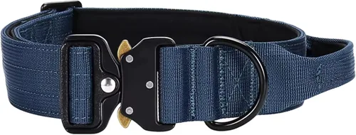 Miniatura 9 de Collar táctico para perro resistente, nailon ajustable con hebilla de metal, varios colores (naranja, L)