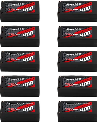 Miniatura 8 de Gens ace 400mAh 60C 7.6V HV Hardcase 2S Lipo Batería con XT-60 Plug (4Pcs)