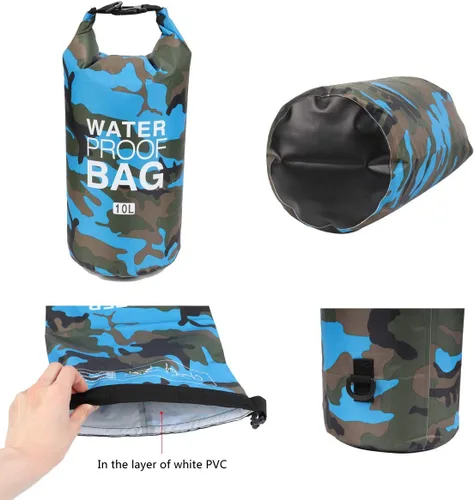 Miniatura 2 de Bolsa seca impermeable de 2L/5L/10L/15L/20L/30L, saco enrollable que mantiene el equipo seco para kayak, rafting, navegación, natación, campamento