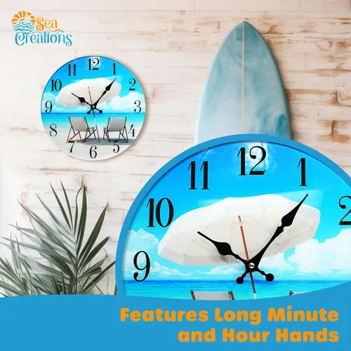 Miniatura 5 de 13" Reloj Dolphin Sunset de vidrio