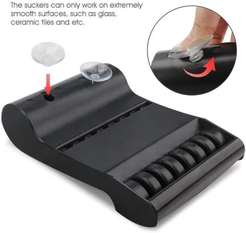 Miniatura 3 de Tujuna Estante profesional para peluquería, tijeras de peluquería, bandeja de almacenamiento, bandeja de almacenamiento de tijeras de ABS disponible