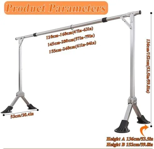 Miniatura 6 de Collapsible Clothes Drying Rack, Heavy Duty 201 Stainless Steel, Space Saving Foldable Laundry Rack, Portable Garment Dryer for Indoor/Outdoor Use