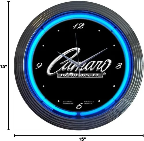 Miniatura 2 de Neonetics Reloj de pared decorativo Gm Camaro Script Neon