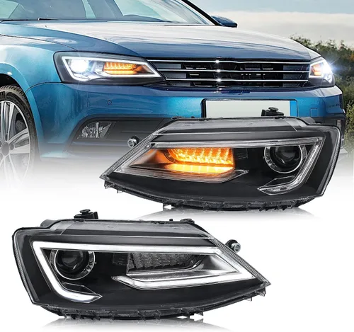 Miniatura 13 de VLAND Luces traseras LED compatibles con Jetta Sagitar 12-14 2011-2014 (no compatible con GLI y versión LED), conjunto de lámpara trasera LED Humo