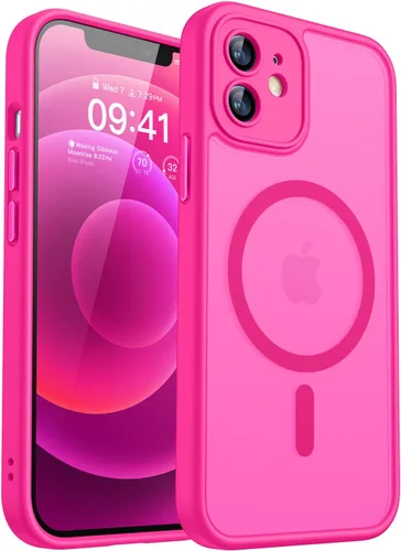 Miniatura 40 de CANSHN Funda magnética compatible con iPhone 17 Pro, mejorada [protección completa de la cámara] [compatible con Magsafe] [mate translúcido] funda