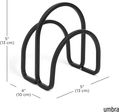 Miniatura 3 de Umbra Servilletero Squire para cena cuadrada y rectangular, cóctel, servilletas de almuerzo, diseño moderno de metal que parece hierro fundido