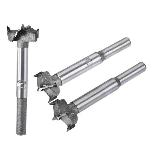 Miniatura 4 de uxcell Forstner - Brocas de taladro para madera, 0.906 in, 0.945 in, 0.984 in de diámetro, sierra de agujero de carburo, punta de acero de aleación